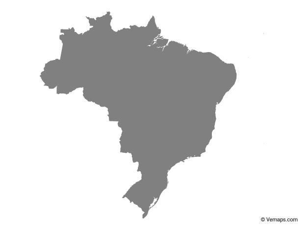 Vektorová mapa brazílie