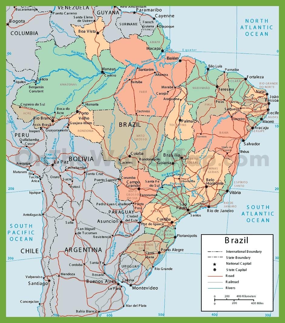 politická mapa Brazílie