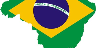 Brazílie vlajka, mapa