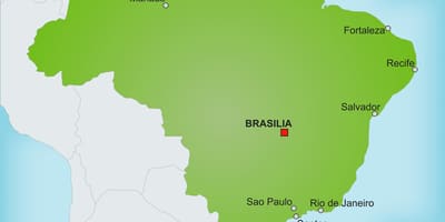Hlavní město Brazílie na mapě