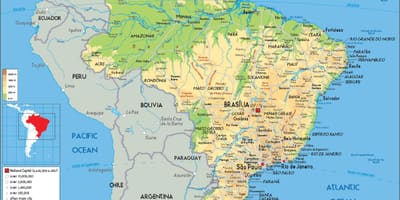 Brazílie na mapě