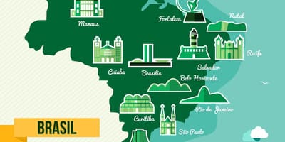 Mapa Brazílie památky