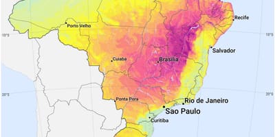 Mapa Brazílie sluníčko