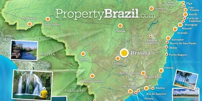 Turistická mapa Brazílie
