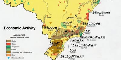Hospodářská mapa Brazílie
