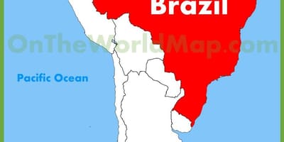 Mapa Brazílie v jižní americe
