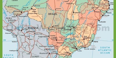 Politická mapa Brazílie