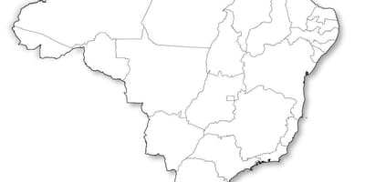 Brazílie mapa prázdná